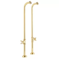 Heavy-Duty Freestanding Tub Supplies With Shutoff Valves -Home-Bathroom 194537 water supplies 34 PB angle MV60