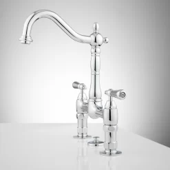 Bridge Bathroom Faucet - Lever Handles -Home-Bathroom 215493 bridge bath sink faucet CP side Beauty20 scaled