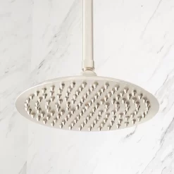 Cooper Pressure Balance Shower System With Rainfall Shower, Wall Shower & 3 Body Sprays -Home-Bathroom 250953 shower head brushed nickel