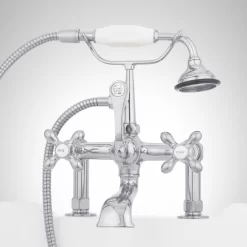 Deck-Mount Telephone Faucet With Cross Handles And Deck Couplers -Home-Bathroom 266476 telephone dm tub faucet CP Beauty10 scaled