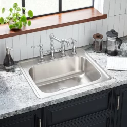 25" Infinite Rectangular Stainless Steel Drop-In Sink