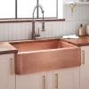 33" Fiona Hammered Copper Farmhouse Sink