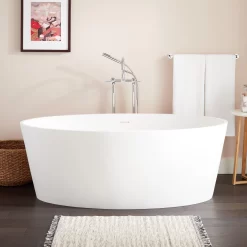 63" Lesa Resin Freestanding Tub - Matte Finish