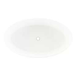 63" Lesa Resin Freestanding Tub - Matte Finish -Home-Bathroom 328615 Lesa tub WH 63 top MV80 scaled