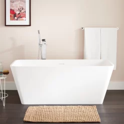 59" Kelem Resin Freestanding Tub - Matte Finish
