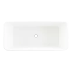 59" Kelem Resin Freestanding Tub - Matte Finish -Home-Bathroom 328763 Kelem tub WH 59 top MV80 scaled