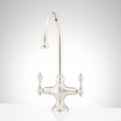 Isabel Single-Hole Gooseneck Bar Faucet -Home-Bathroom 329310 isabel single hole bar faucet BN front MV60 scaled