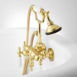 Woodrow Tub Wall-Mount Faucet And Hand Shower -Home-Bathroom 330831 Woodrow wm tub faucet PB side Beauty20 scaled