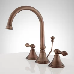 Melanie Widespread Gooseneck Bathroom Faucet - Lever Handles -Home-Bathroom 338328 Melanie widespread bath sink faucet ORB side Beauty20 scaled