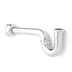 1-1/2" X 1-1/2" P Trap With Box Flange - 22 Gauge - Chrome