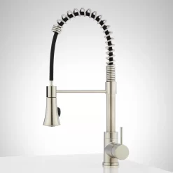 Steyn Kitchen Faucet With Spring Spout 14 Steyn Kitchen Faucet With Spring Spout -Home-Bathroom 358866 single hole pull down kitchen faucet brushed nickel side