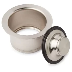 Deep Drain / Disposer Flange -Home-Bathroom 362546 extra deep garbage disposer flange brushed nickel open