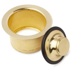 Deep Drain / Disposer Flange -Home-Bathroom 362547 extra deep garbage disposer flange polished brass open 1