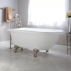 59" Rayne Acrylic Clawfoot Tub - Oil Rubbed Bronze Feet- Overflow-No Drillings