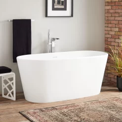 62" Lucina Resin Freestanding Tub - Overflow