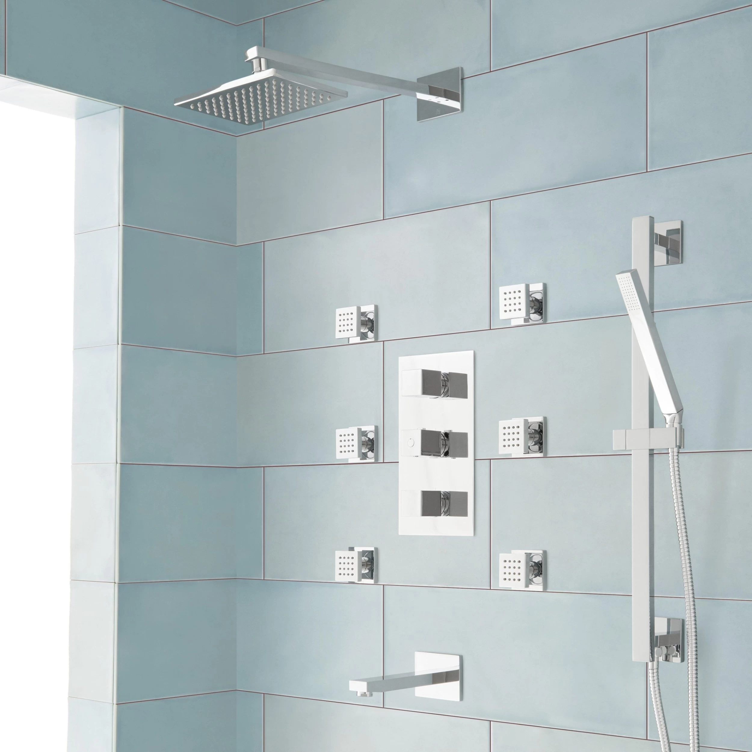 Onassis Thermostatic Tub & Shower System - 6 Body Sprays 2 Onassis Thermostatic Tub & Shower System - 6 Body Sprays - Image 2
