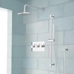 Tosca Thermostatic Shower System With Rainfall Shower And Hand Shower