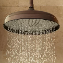 8" Lambert Rainfall Shower Head - 17" Victorian Arm - Oil Rubbed Bronze