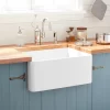 24" Reinhard Fireclay Farmhouse Sink - White