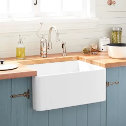 20" Reinhard Fireclay Farmhouse Sink - White