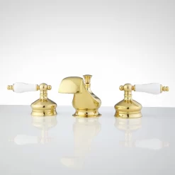 Shannon Widespread Bathroom Faucet - Porcelain Lever Handles -Home-Bathroom 394476 Shannon ws faucet PB front Beauty10