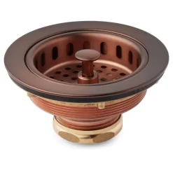 Drain And Disposer Flange Set -Home-Bathroom 394967 kitchen sink basket strainer antique copper end