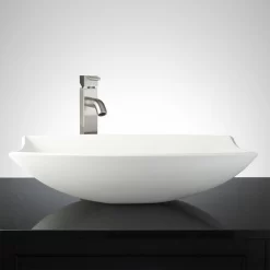 Centauri Matte Resin Vessel Sink - White