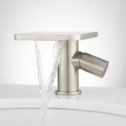 Knox Single-Hole Waterfall Bathroom Faucet With Pop-Up Drain -Home-Bathroom 401753 knox single hole faucet BN water Beauty10