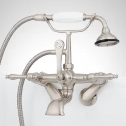 Tub Wall-Mount Telephone Faucet & Hand Shower - Lever Handle