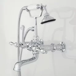 Wall-Mount Telephone Faucet & Hand Shower - Lever Handles -Home-Bathroom 402643 telephone wm tub faucet CP side Beauty20 scaled