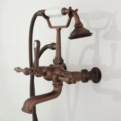 Wall-Mount Telephone Faucet & Hand Shower - Lever Handles -Home-Bathroom 402644 telephone wm tub faucet ORB side Beauty20 scaled