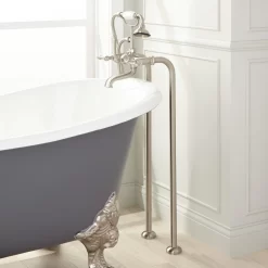 Freestanding Telephone Tub Faucet & Supplies - Lever Handles
