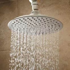 Bostonian Rainfall Shower Head With Ornate Arm