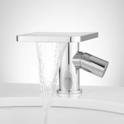 Knox Single-Hole Waterfall Bathroom Faucet With Pop-Up Drain -Home-Bathroom 405372 knox single hole faucet CP water Beauty10