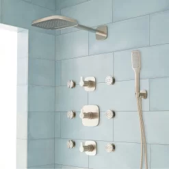 Arin Thermostatic Shower System With Hand Shower & 6 Body Sprays