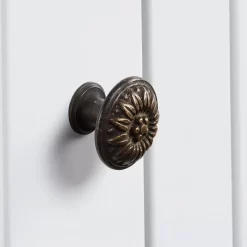 72" Hawkins Mahogany Double Vanity For Undermount Sink - White -Home-Bathroom 407427 hawkins vanity white 72 knob detail150