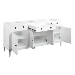 72" Hawkins Mahogany Double Vanity For Undermount Sink - White -Home-Bathroom 407427 hawkins vanity white 72 open mv70