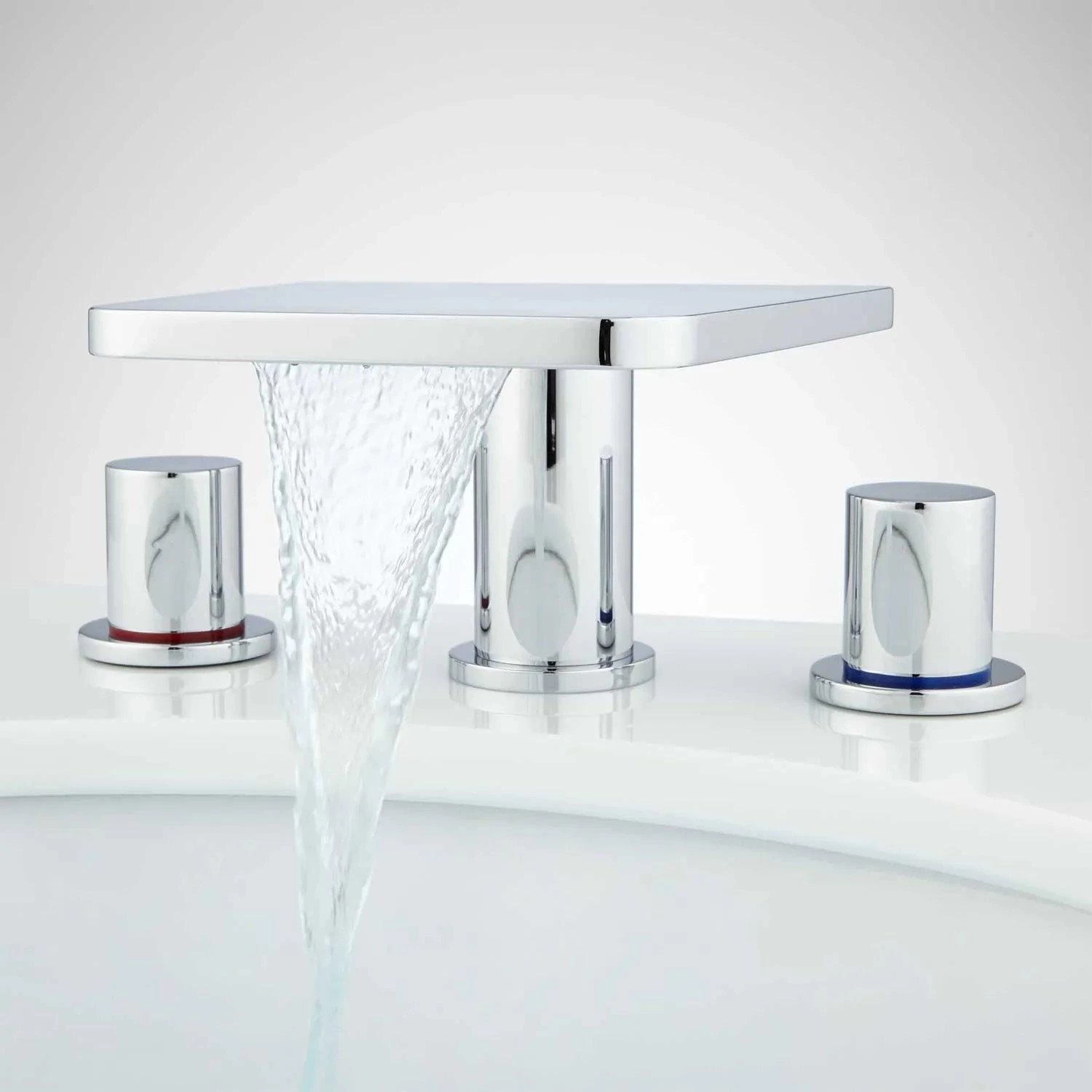 Knox Widespread Waterfall Faucet With Pop-Up Drain 1 Knox Widespread Waterfall Faucet With Pop-Up Drain
