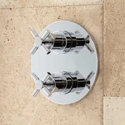 Kennedy Thermostatic Tub & Shower System - Chrome -Home-Bathroom 408971 diverter thermostatic shower system chrome