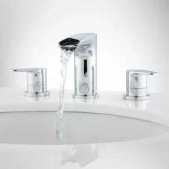 Pagosa Widespread Waterfall Faucet - Overflow - Chrome