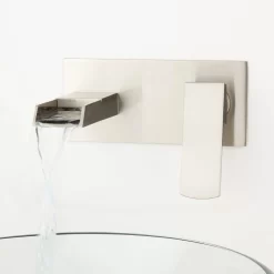 Broeg Wall-Mount Waterfall Faucet - Brushed Nickel