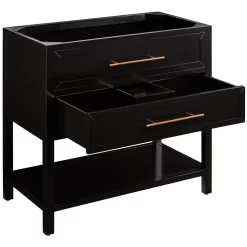 36" Robertson Console Vanity For Rectangular Undermount Sink - Black -Home-Bathroom 414638 robertson vanity black 36 no top open MV70 2 scaled