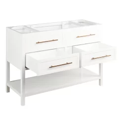 48" Robertson Vanity For Rectangular Undermount Sink - Bright White -Home-Bathroom 414643 robertson vanity white 48 no top open MV70 1 scaled