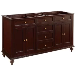 60" Keller Mahogany Double Vanity - Dark Espresso - Vanity Cabinet Only