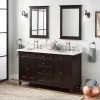 60" Keller Mahogany Double Vanity For Undermount Sinks - Dark Espresso