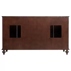 60" Keller Mahogany Double Vanity For Rectangular Undermount Sinks - Dark Espresso -Home-Bathroom 414852 mahogany dark espresso 60 vanity back 4 2