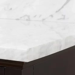 60" Keller Mahogany Double Vanity - Dark Espresso - Vanity Cabinet Only -Home-Bathroom 414852 mahogany dark espresso 60 vanity top detail 3