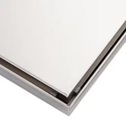 48" Cohen Wide Linear Tile-In Shower Drain - With Drain Flange - Brushed Stainless Steel -Home-Bathroom 415690 cohen linear drain BSS 48 finish Detail160