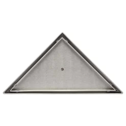 8" Cohen Tile-In Corner Shower Drain - With Drain Flange - Brushed Stainless Steel -Home-Bathroom 415716 Cohen shower drain BSS 8 top MV70 scaled