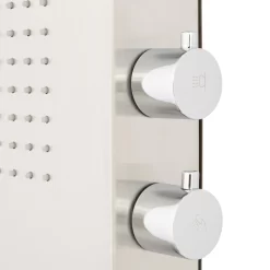 Dalton Outdoor Stainless Steel Shower Panel With Bamboo Tray 11 Dalton Outdoor Stainless Steel Shower Panel With Bamboo Tray -Home-Bathroom 417701 Dalton outdoor shower BSS controls Detail180